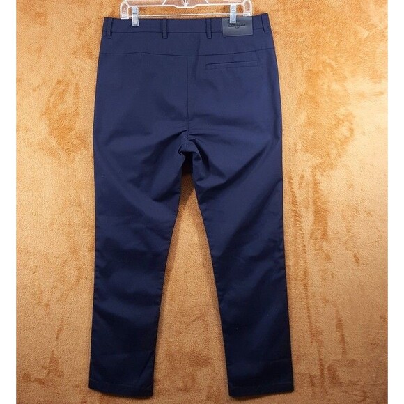 KARL LAGERFELD Pants Mens Size 32 Navy Tapered Leg Zip Pocket Trouser $179 - Picture 3 of 8